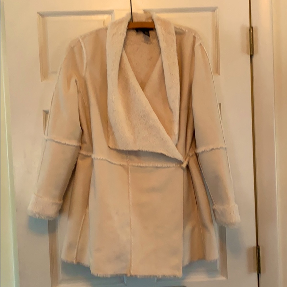 Asymmetrical wrap coat
